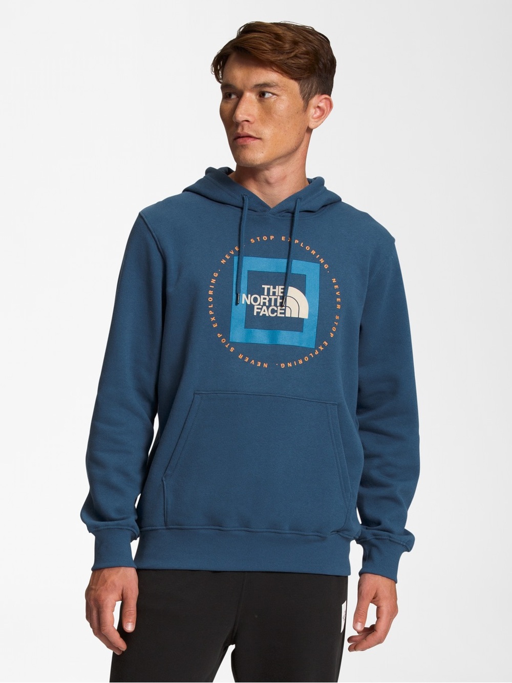 The North Face Men's Teal Pullover Hoodie with Logo